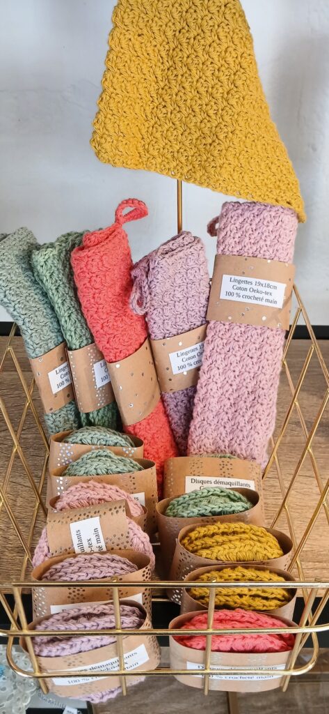 Créations en crochet made in Creuse - Am Création - lingettes démaquillantes